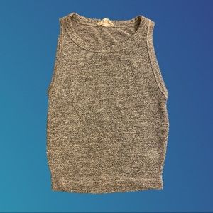 Heather grey cropped tank top